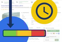 Arrow pointing to green marker to show good score for Largest Contentful Paint