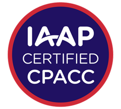 IAAP Certified CPACC badge