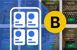 B test version for A/B test of a mobile eCommerce category page using vertical product cards in a two-column layout.