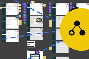 API connecting data together on top of a Figma set of designs