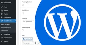 wordpress logo on cms page