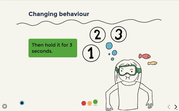 Kids in Control presentation showing breathing activity