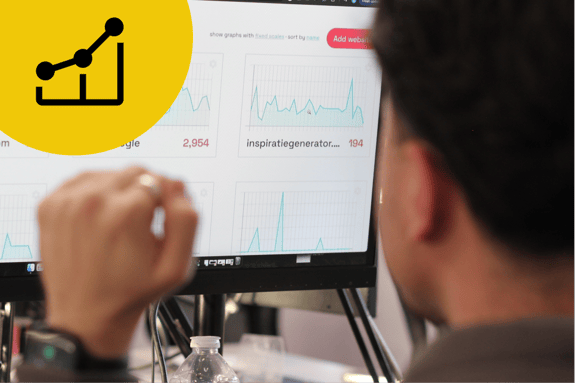 SEO report being viewed on monitor