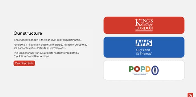 Structure of the ppopderm project, part of King's College London working with the NHS