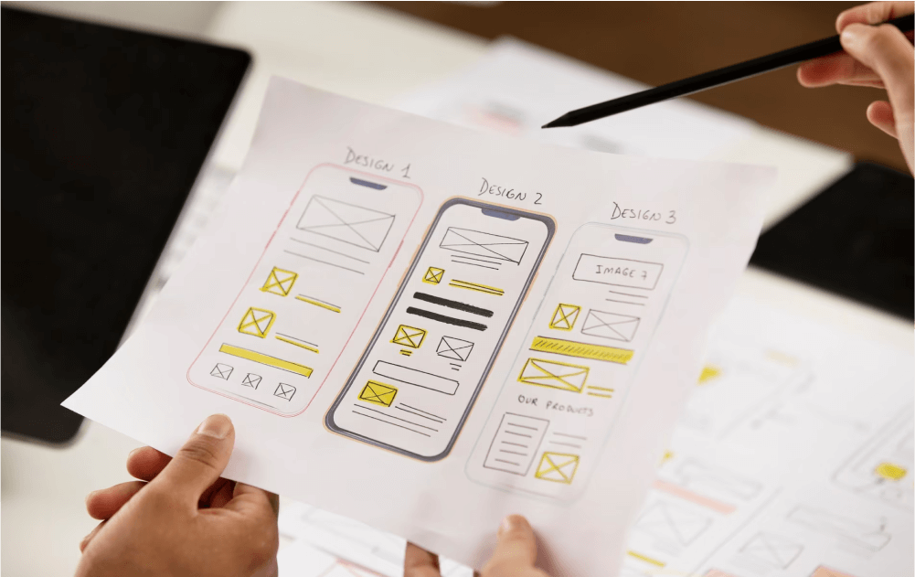 mobile wireframe