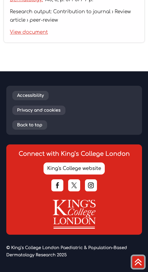 footer from the paediatric and population based dermatology site