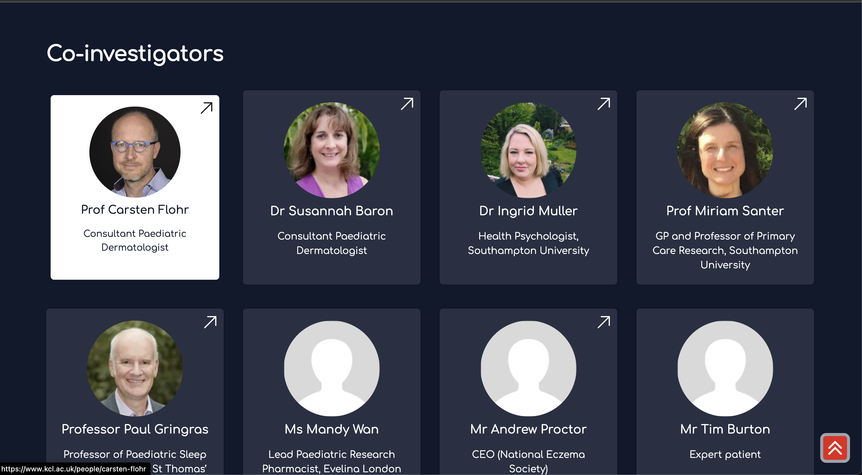 meet the team section on the paediatric and population based dermatology site